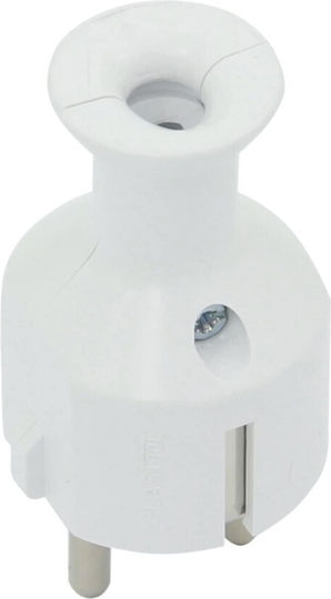 Щепсел Schuko Мъжки Бял Plastrol Wt-40