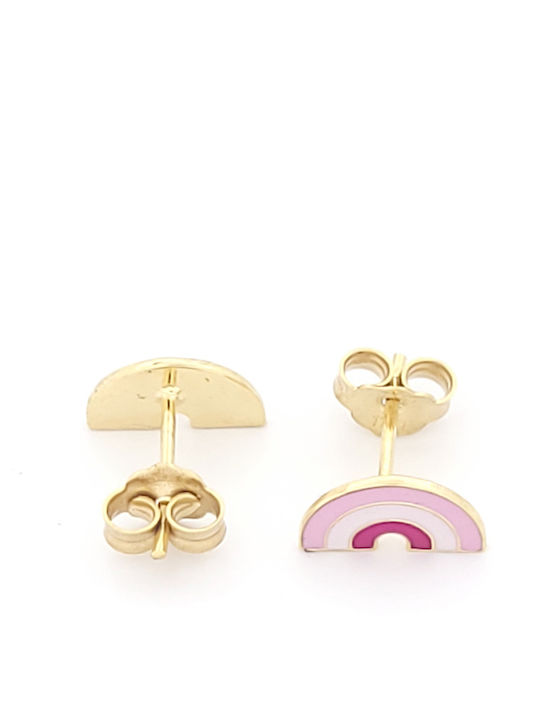 Kids Stud Earrings Made of 9K Gold