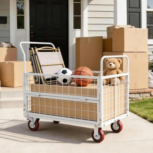 Vevor Collapsible Platform Trolley for Load up to 907kg in Gray Colour