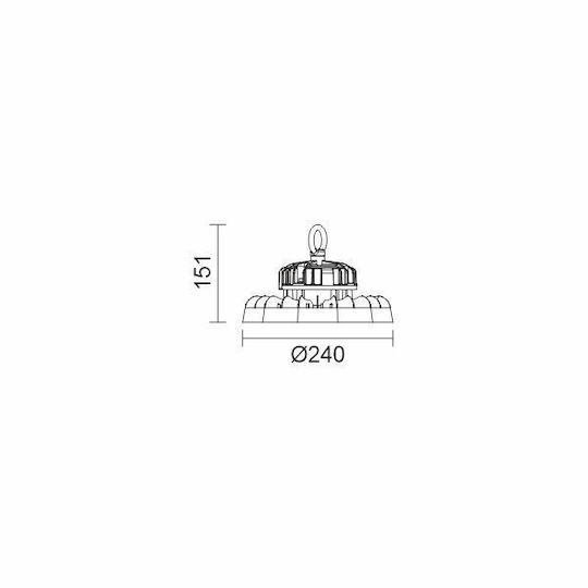 Spot Light Bell Light 100W Warm to Cool White 15000 Lumen with Built-in LED Black