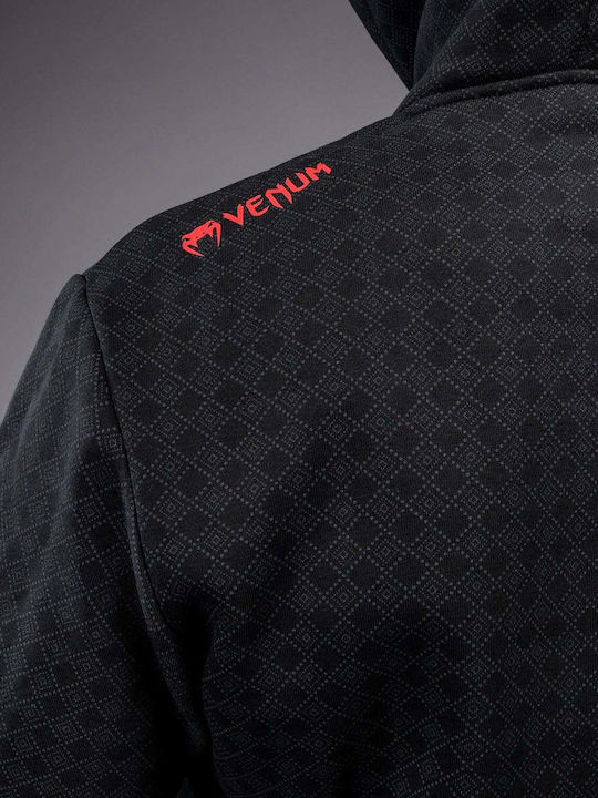 Sweatshirt with Hood Black/red