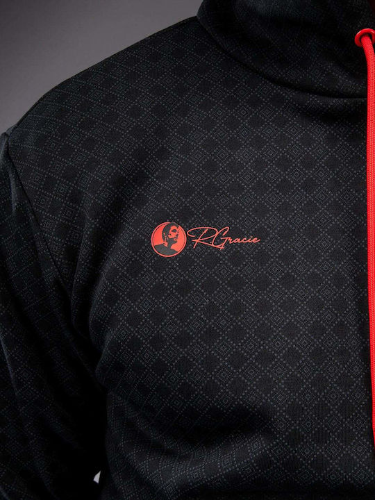 Sweatshirt with Hood Black/red