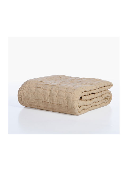 Nef-Nef Homeware Foxy Κουβέρτα Πικέ Υπέρδιπλη 230x250εκ. Κίτρινη