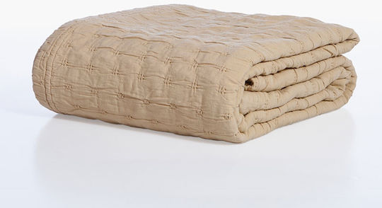 Nef-Nef Homeware Foxy Pique Double Blanket 230x250cm Yellow