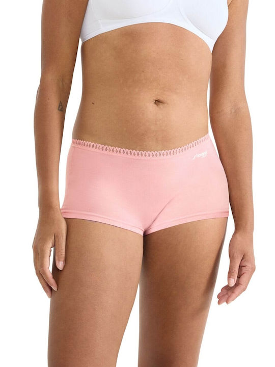 Γυναικεία Boxer 3Pack Λευκό-ροζ-κοραλί