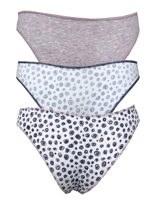 Cotton Women's Briefs Brazil 3Pack Multicolour 3490 E211 0C100