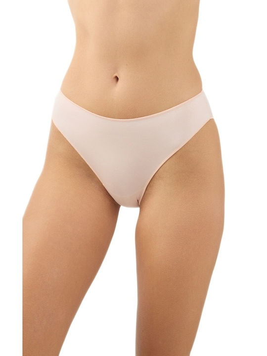 Invisible Γυναικεία Brazil 3Pack χωρίς Ραφές Ροζ
