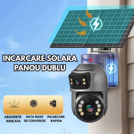 Taggo HI-2SOLAR-S4-36X-AOV-EU IP Surveillance Camera 4G 4K Waterproof Battery With Two-Way Communication