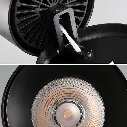 Atman LED Warm White Spot in Black Color