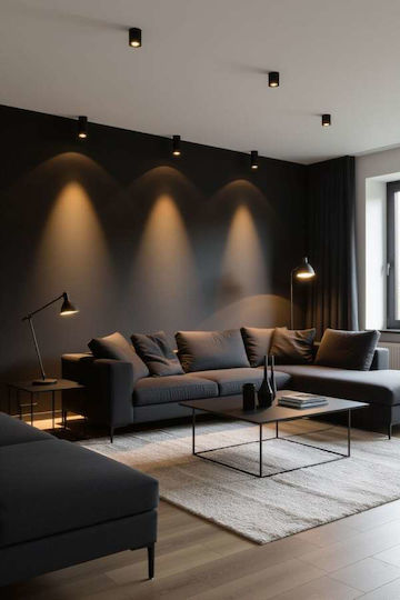 Atman LED Warm White Spot in Black Color