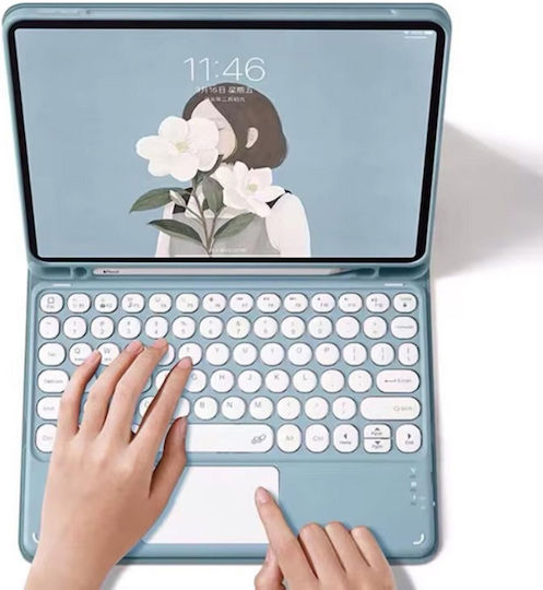 Bluetooth Keyboard Case Touchpad Ipad Air 13 Gen6 Blue