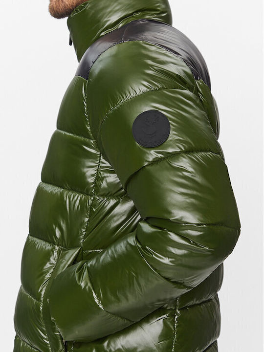 3 σε 1 Χειμωνιάτικο Μπουφάν Puffer Αντιανεμικό Green