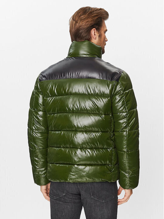 3 σε 1 Χειμωνιάτικο Μπουφάν Puffer Αντιανεμικό Green