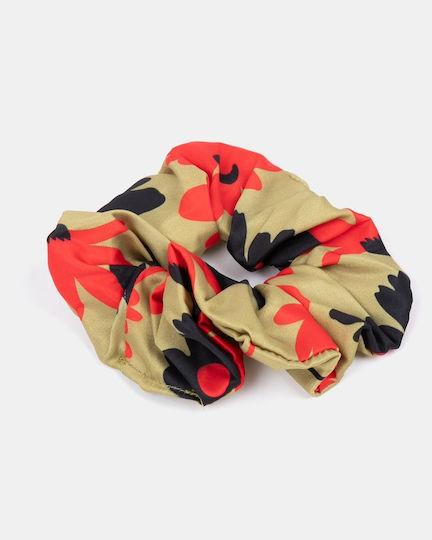Scrunchie Satin Size One Size Khaki Garden