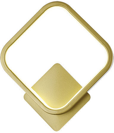 Atman Modern Leuchte Wand mit Integrierter LED und Warmweißes Licht Gold 23x23cm