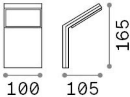 Ideal Lux Wall-Mounted Outdoor Light LED IP54 9W with Natural White Light 10x10.4x16.4εκ.