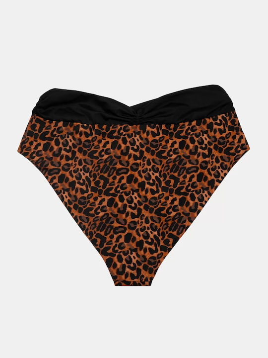 Bikini Bottoms Slip High Waist Leo
