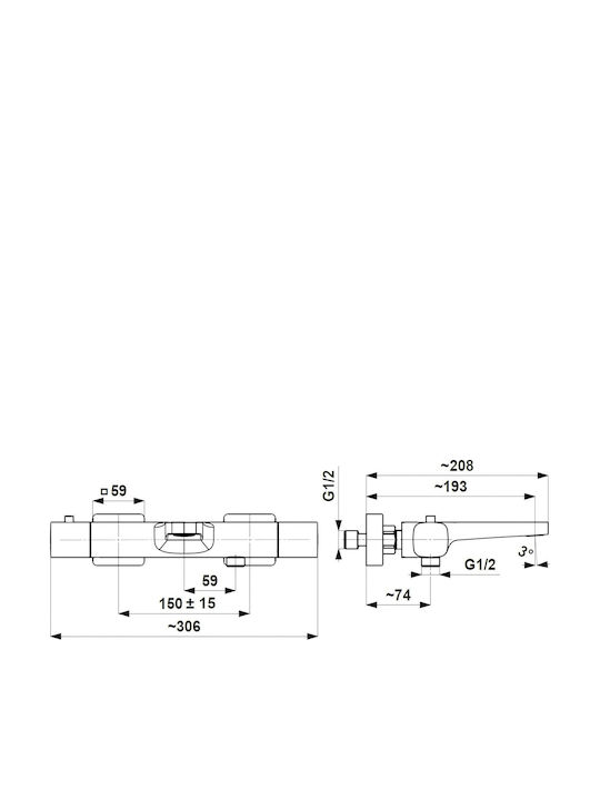 KFA Mischbatterie für Dusche Thermostatisch Grau