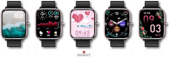 Smartwatch Giewont Dynamic Smartcall Gw230-3 Rose Gold Efect Negru