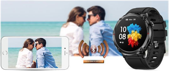 Ceas Inteligent Gravity Pentru Bărbați Smartwatch Gravity Gt21-6 Bk Rd Bk