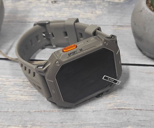 Rubicon Smartwatch Rncf24 Gray Silicone Bt Call Conversations
