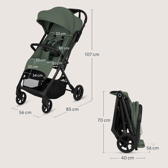 Lionelo Tansi Carucior Copii Potrivit de la 6+ Luni Verde Smarald