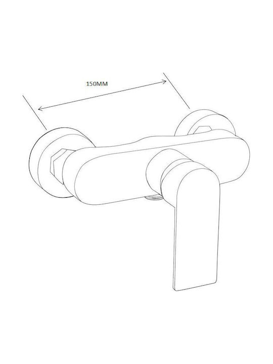 Mexen Thermostatic Shower Mixer Complete Set White