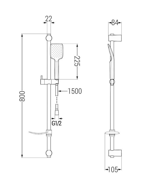 Mexen Mischen Bad/Duscharmaturen Thermostatische Komplettes Set Weiße