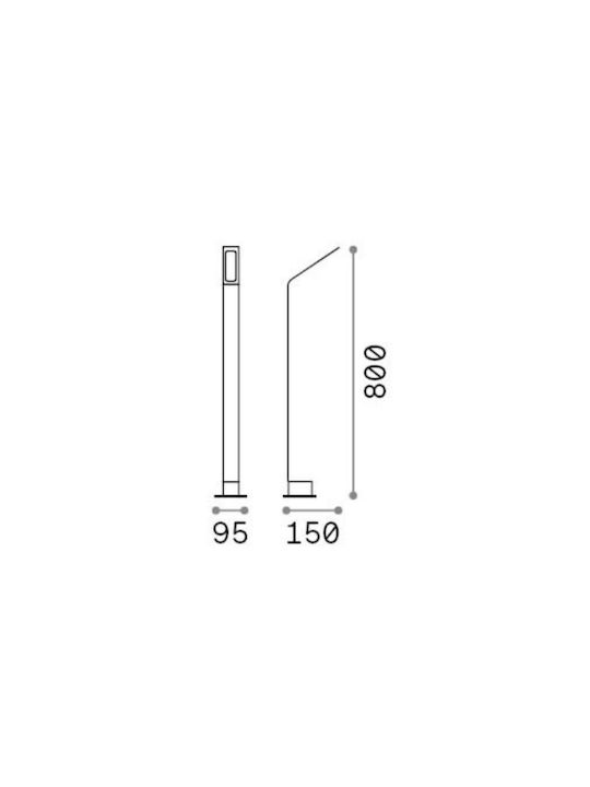 Ideal Lux Outdoor Floor Lamp Small Post LED 6.5W with Warm White Light IP54 Brown