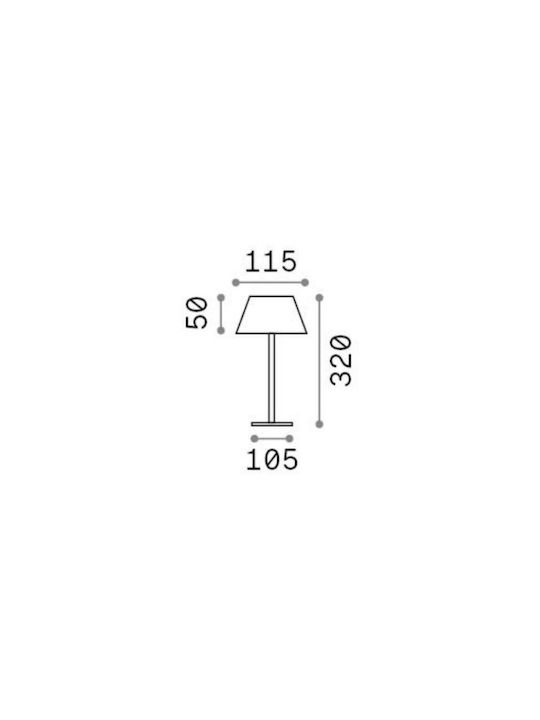 Ideal Lux Outdoor Floor Lamp LED Outdoor 1.5W with Warm White Light IP54 Black