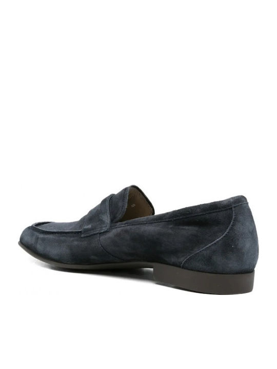 Δερμάτινα Ανδρικά Loafers σε Μπλε Χρώμα