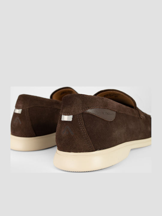 Suede Ανδρικά Loafers σε Καφέ Χρώμα