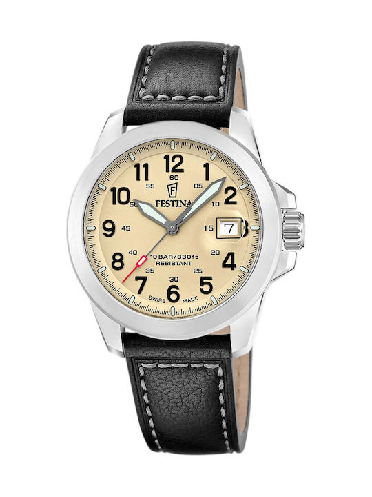 Festina Ρολόι Μπαταρίας με Μεταλλικό Μπρασελέ