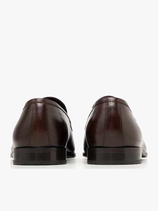 Δερμάτινα Ανδρικά Loafers σε Καφέ Χρώμα