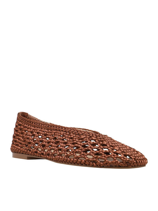 Inuovo Women's Ballerina Shoes In Brown Colour