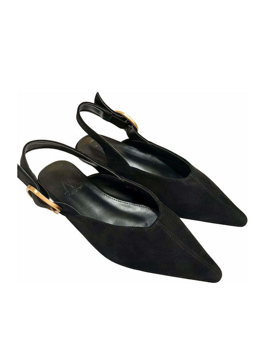 Women's Ballerina Shoes Slingback in Black Colour