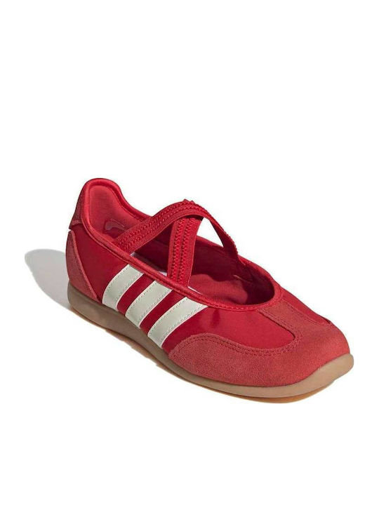 adidas Mary Jane Women's Ballerina Shoes With Strap In Red Colour