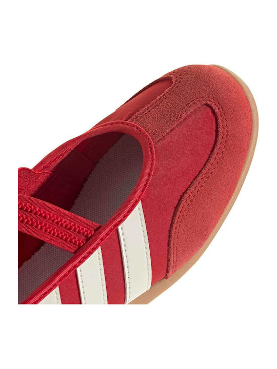Mary Jane Women's Ballerina Shoes With Strap In Red Colour