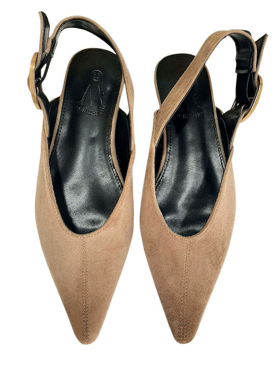 Women's Ballerina Shoes Slingback in Khaki Colour