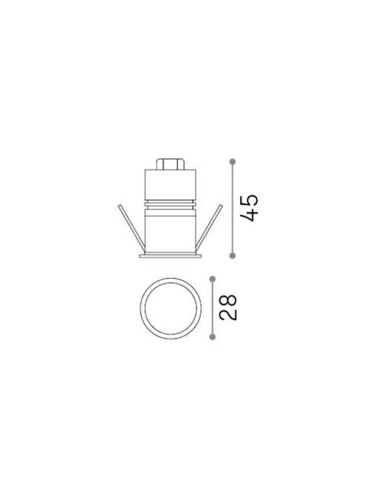 Ideal Lux Χωνευτό Σποτ 1τμχ