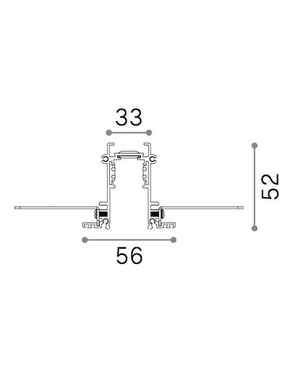 Ideal Lux Γραμμικό Φωτιστικό Οροφής IP20 Μ100xΒ5.6xΥ52εκ.