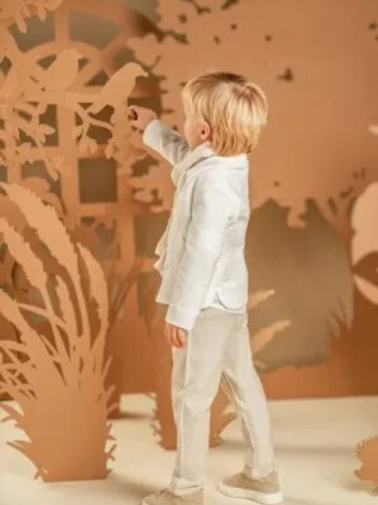 Baby Bloom Βαπτιστικό Κοστούμι για Αγόρι Μπεζ
