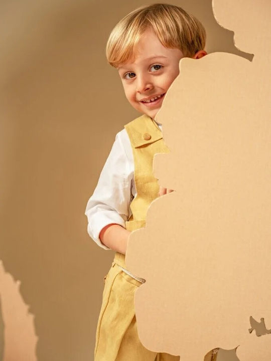 Baby Bloom Linen Yellow Baptism Clothes for Boys