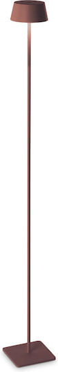 Ideal Lux Pt LED Floor Lamp H115xW14cm. with Warm White Light 230lm Brown