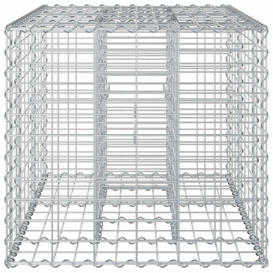vidaXL Gabion Box Pentru Garduri De Grădină Din Oțel 100x60x55cm Argintiu