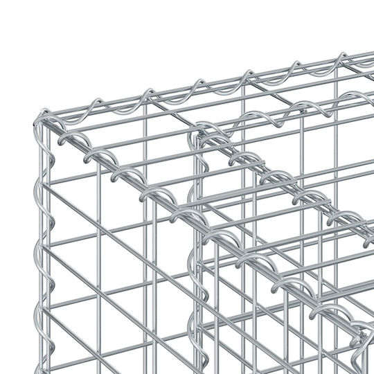 vidaXL Gabion Box Pentru Garduri De Grădină Din Oțel 130x50x80 Cm Argintiu