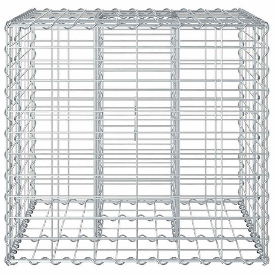 vidaXL Gabion Box Pentru Garduri De Grădină Din Oțel 60x60x55cm Argintiu