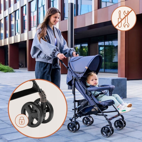 Lionelo Elia Καρότσι Μπαστούνι Kατάλληλο από 6+ Mηνών Beige Taupe