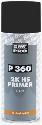 HB Body Σπρέι Αστάρι P360 2K HS Filling Primer Ακρυλικό Μαύρο 400ml