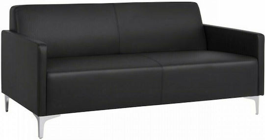 Nellie Doppelsitzer Sofa Künstliches Leder Schwarz 163x71x71cm